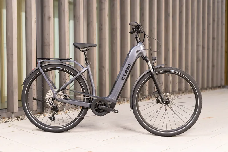 Cube Touring Hybrid Pro 625 EE Electric Hybrid Bike Grey/Black-1