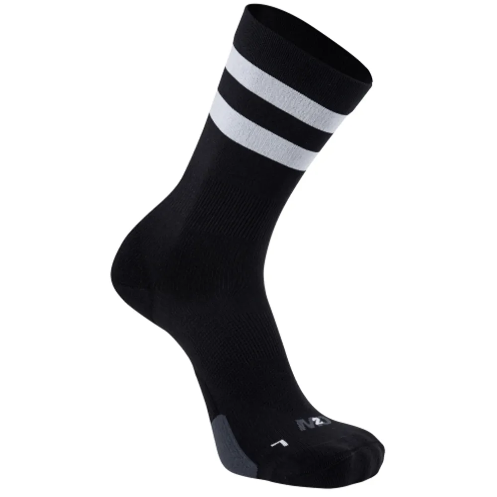 M2O M2O Stripe Crew Plus Socks Black/White