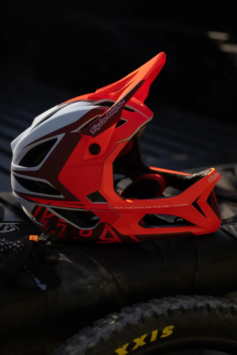 Troy Lee Designs Stage MIPS Full Face Helmet Valance Red-10