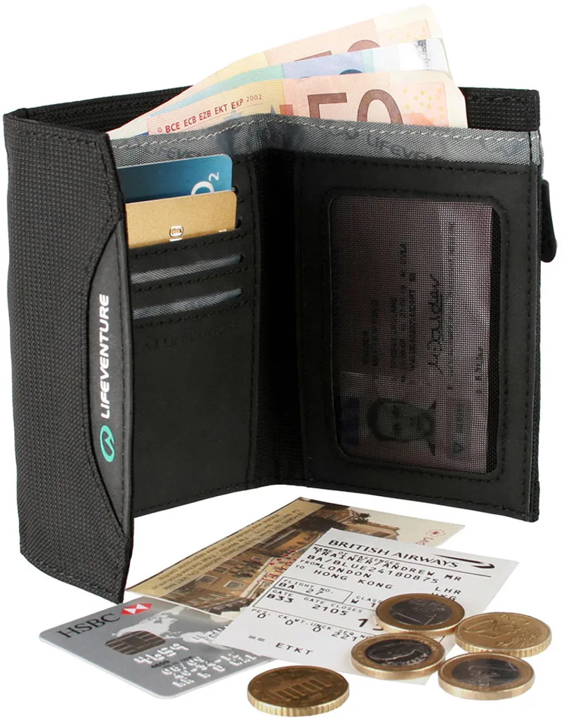 Lifeventure RFid Wallet Black-1
