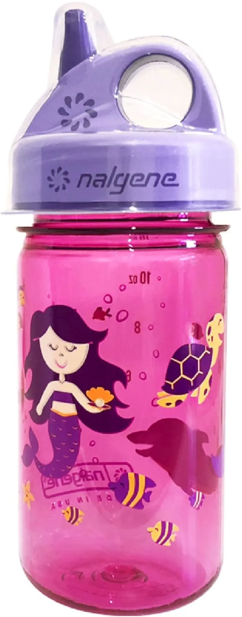 Nalgene Grip-N-Gulp Kids Bottle 12oz/350ml Pink/Purple Mermaid-1