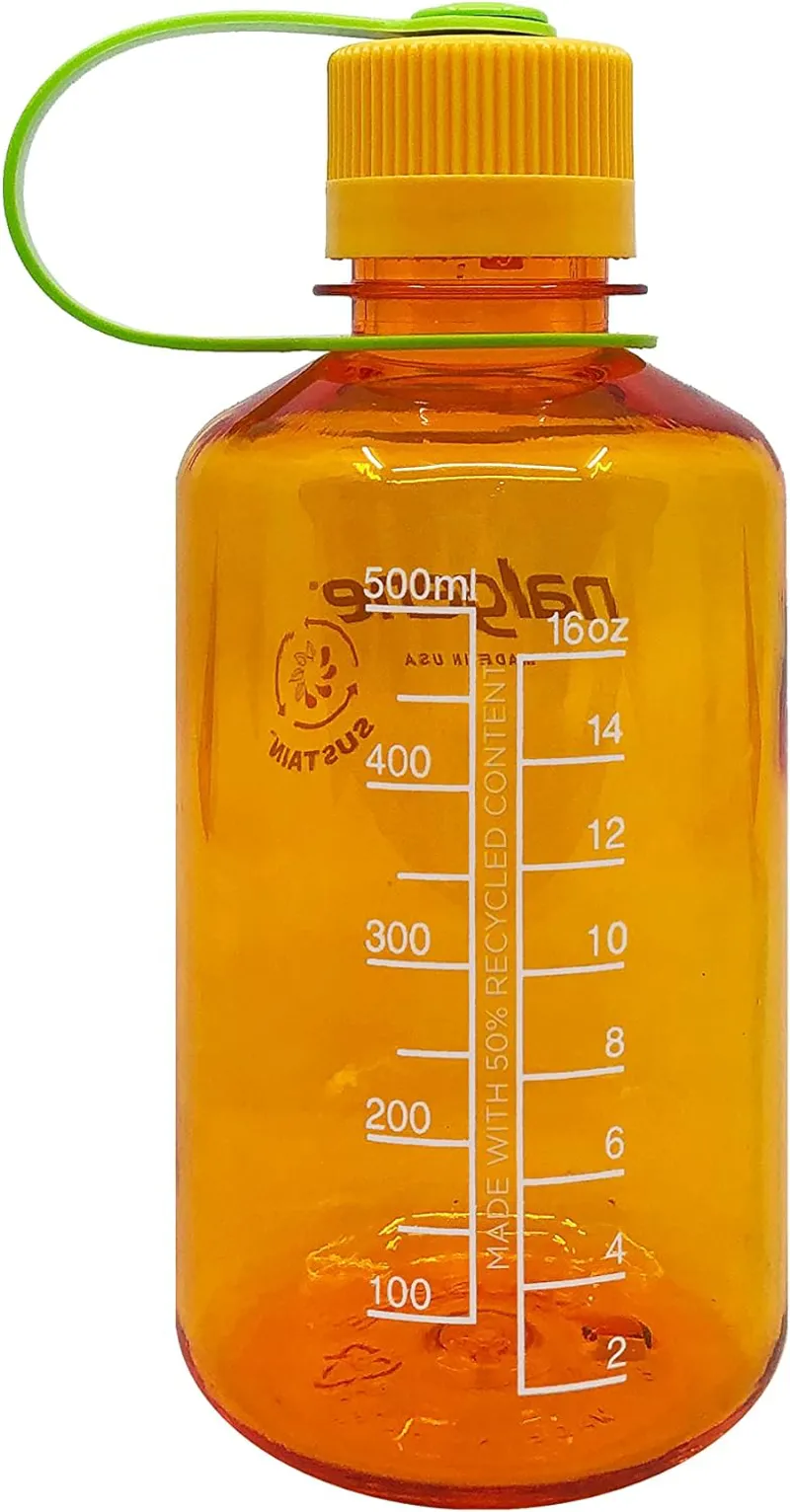 Nalgene Narrow Mouth Sustain Tritan 50% Recycled 500ml Bottle Clementine-1