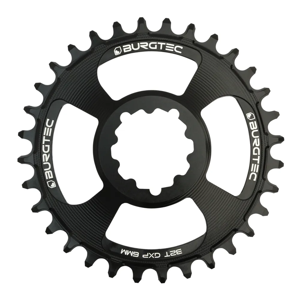 Image of Burgtec ThickThin GXP 6mm Offset Chainring Black