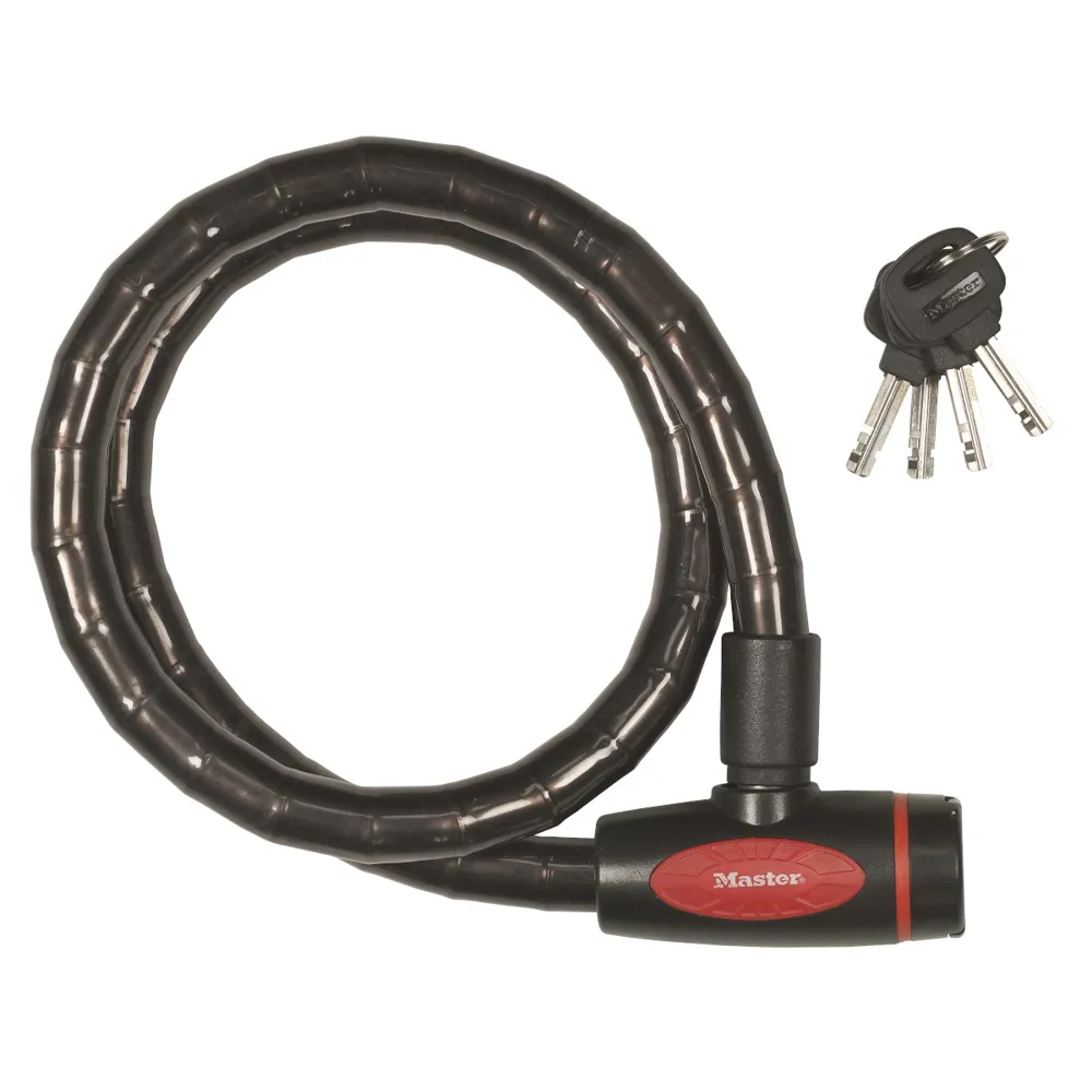 Image of Master Lock Armoured Cable Key Lock 18mm x 1m Smoke