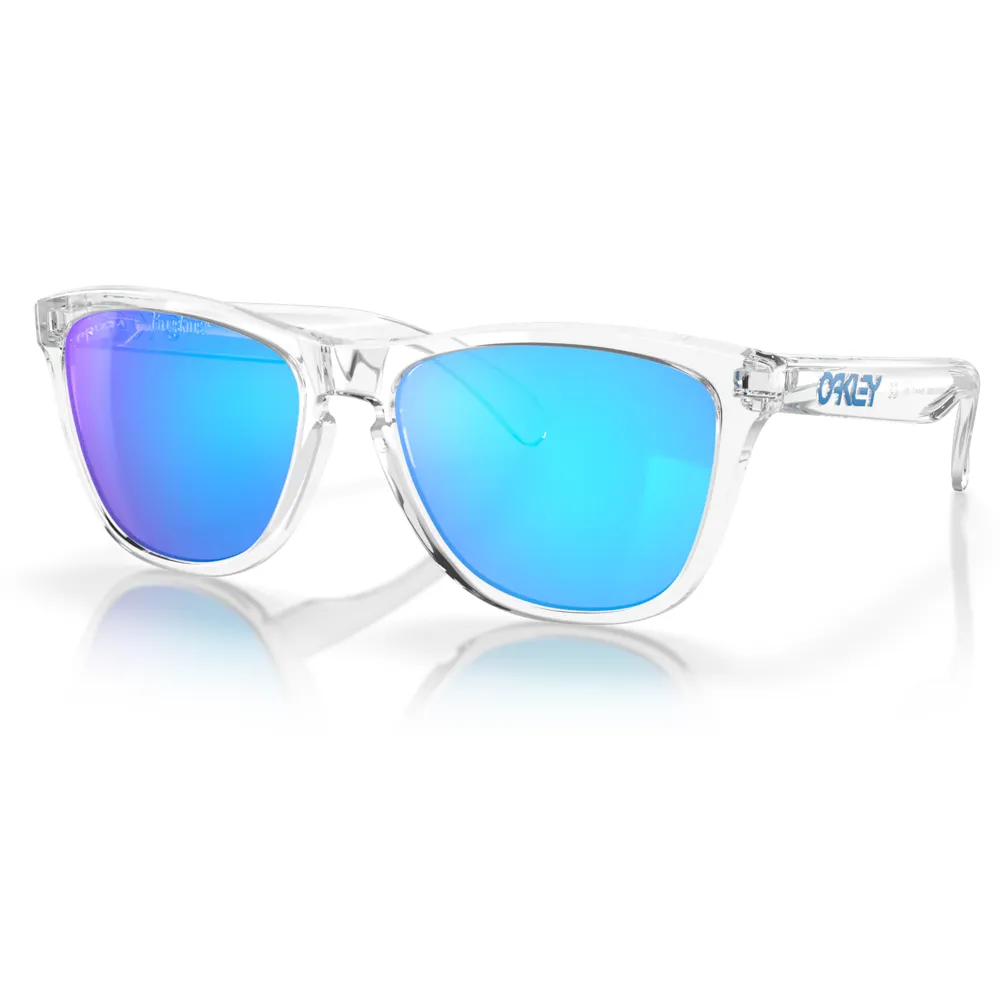 Image of Oakley Frogskin Sunglasses Crystal Clear/Prizm Sapphire