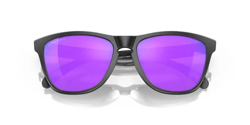 Oakley Frogskin Sunglasses Matte Black/Prizm Violet-4