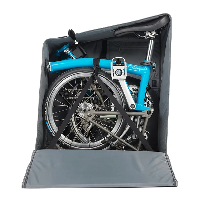 Brompton Padded Travel Bag with 4 Wheels Black-1