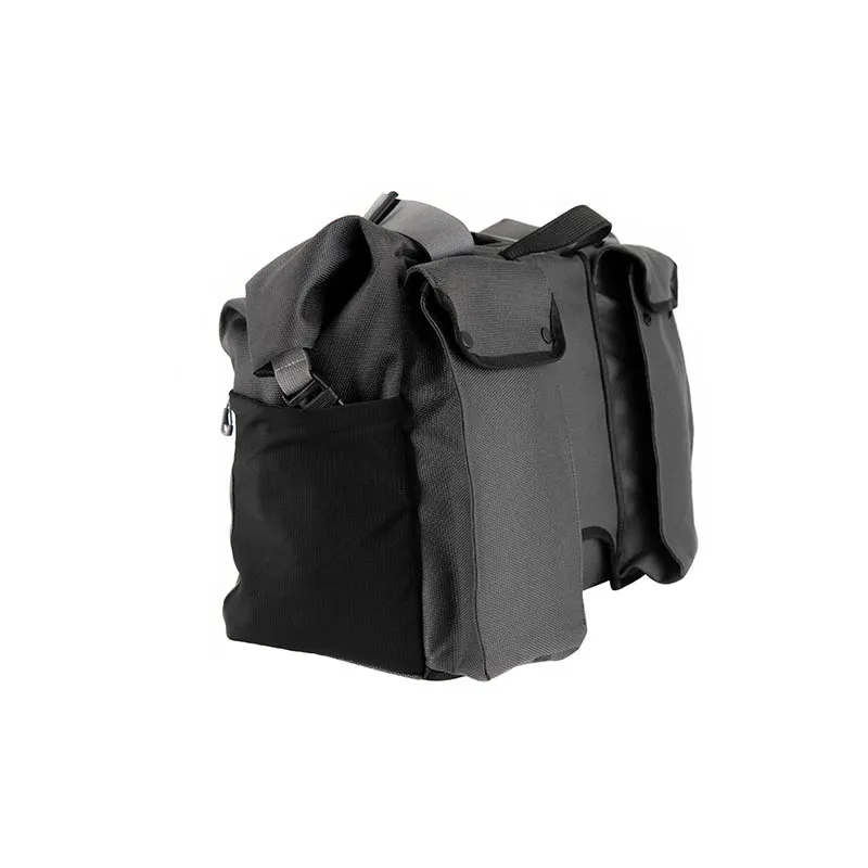 Brompton Borough Roll Top Large Pannier Bag Dark Grey-3