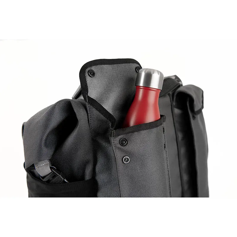 Brompton Borough Roll Top Large Pannier Bag Dark Grey-6