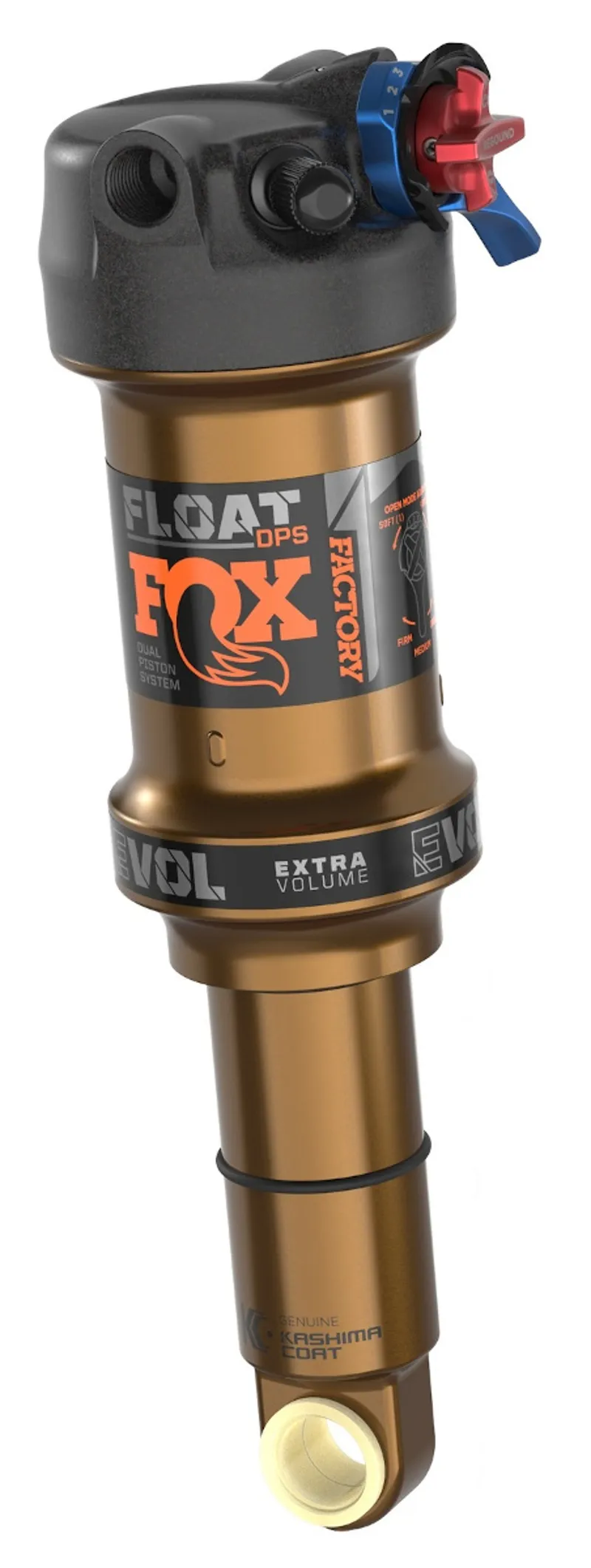 Fox Float DPS Factory 3Pos-Adjust Shock 2022 Black/Gold Trunnion-1