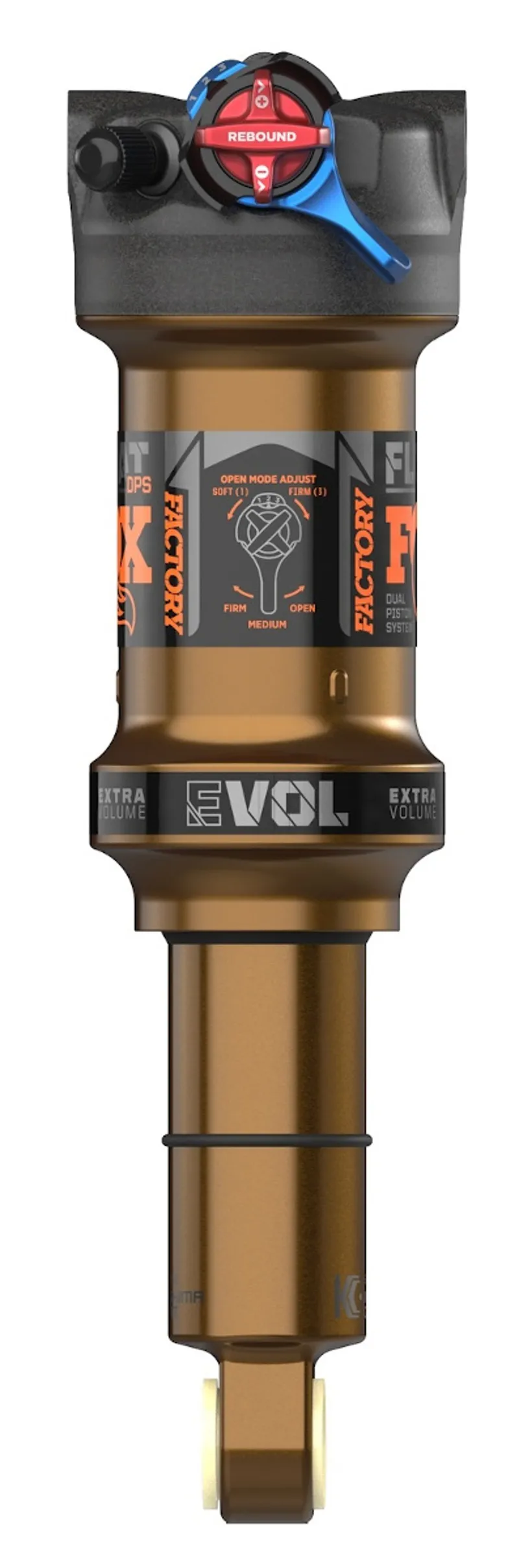 Fox Float DPS Factory 3Pos-Adjust Shock 2022 Black/Gold Trunnion-2