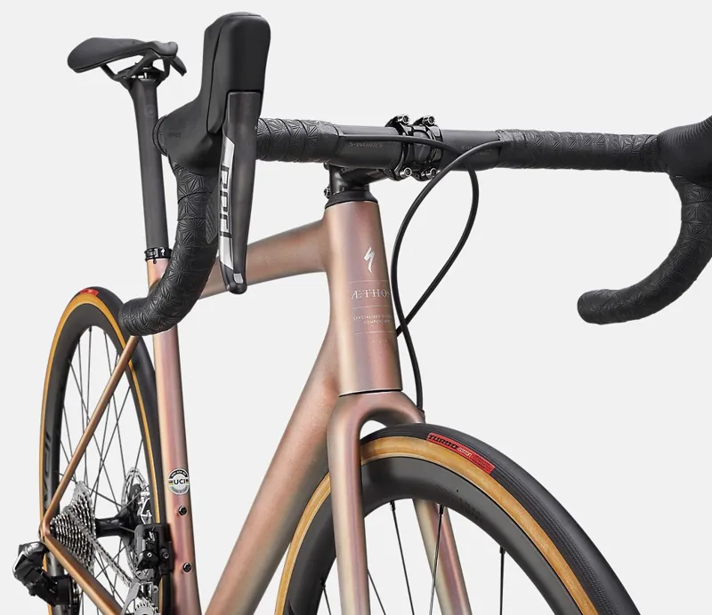 Specialized SWorks Aethos Etap AXS Road Bike 2021 Silver/Red Gold/Chrome-4