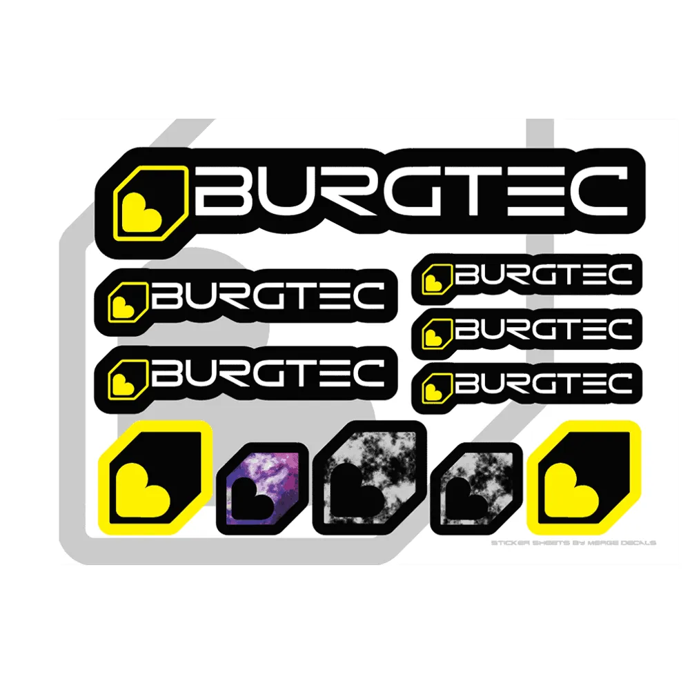 Image of Burgtec Sticker Sheet A5