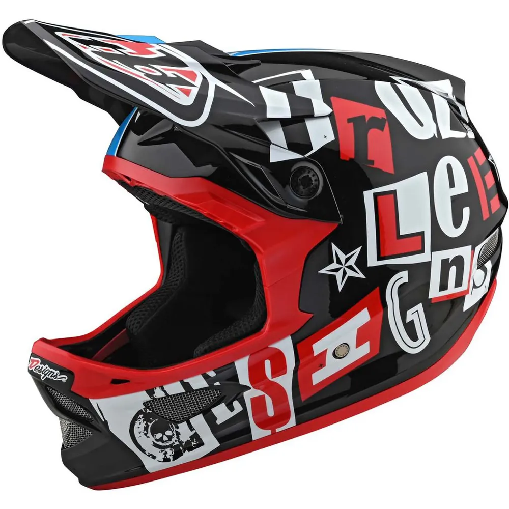 Image of Troy Lee Designs D3 Fiberlite Full Face MTB Helmet Anarchy Black