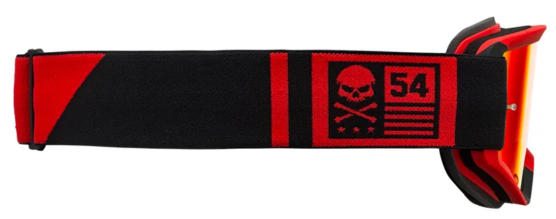 Bell Descender MTB Goggles Crossbones Matte Red/Black/Mirrored Lens Revo Red-3