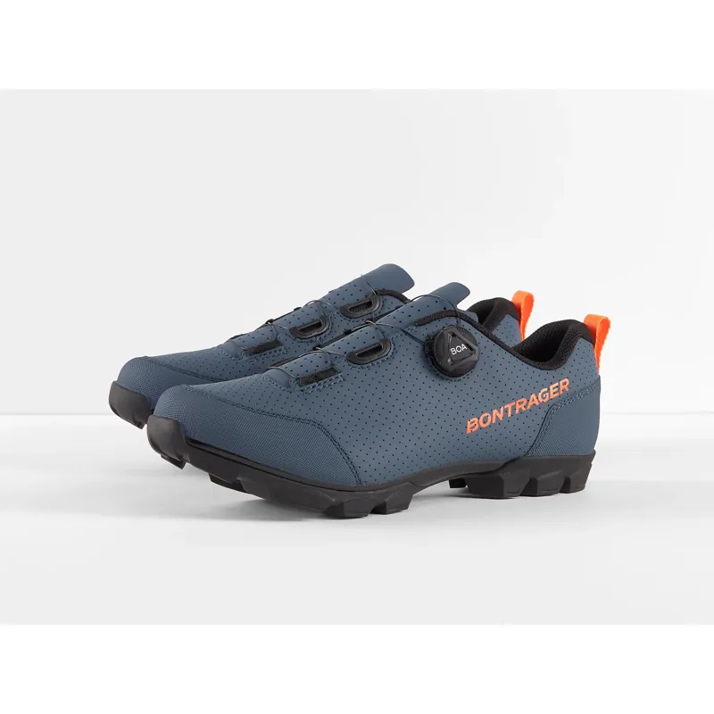 Bontrager Evoke SPD Mountain Bike trail Shoe Blue / Radioactive Orange-4