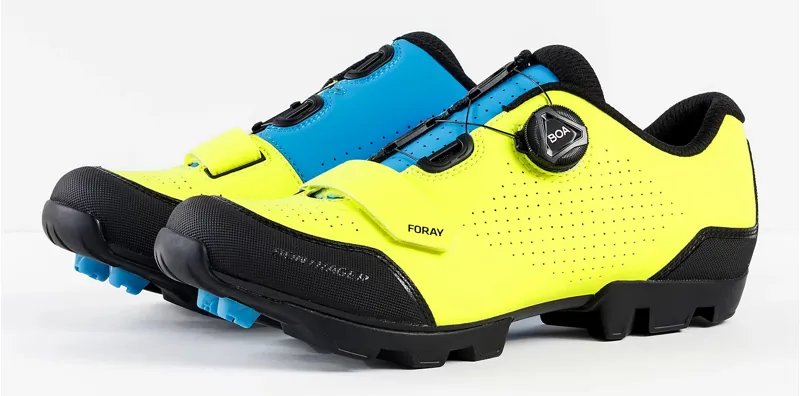 Bontrager Foray MTB Shoes Radioactive Yellow/Waterloo Blue -2