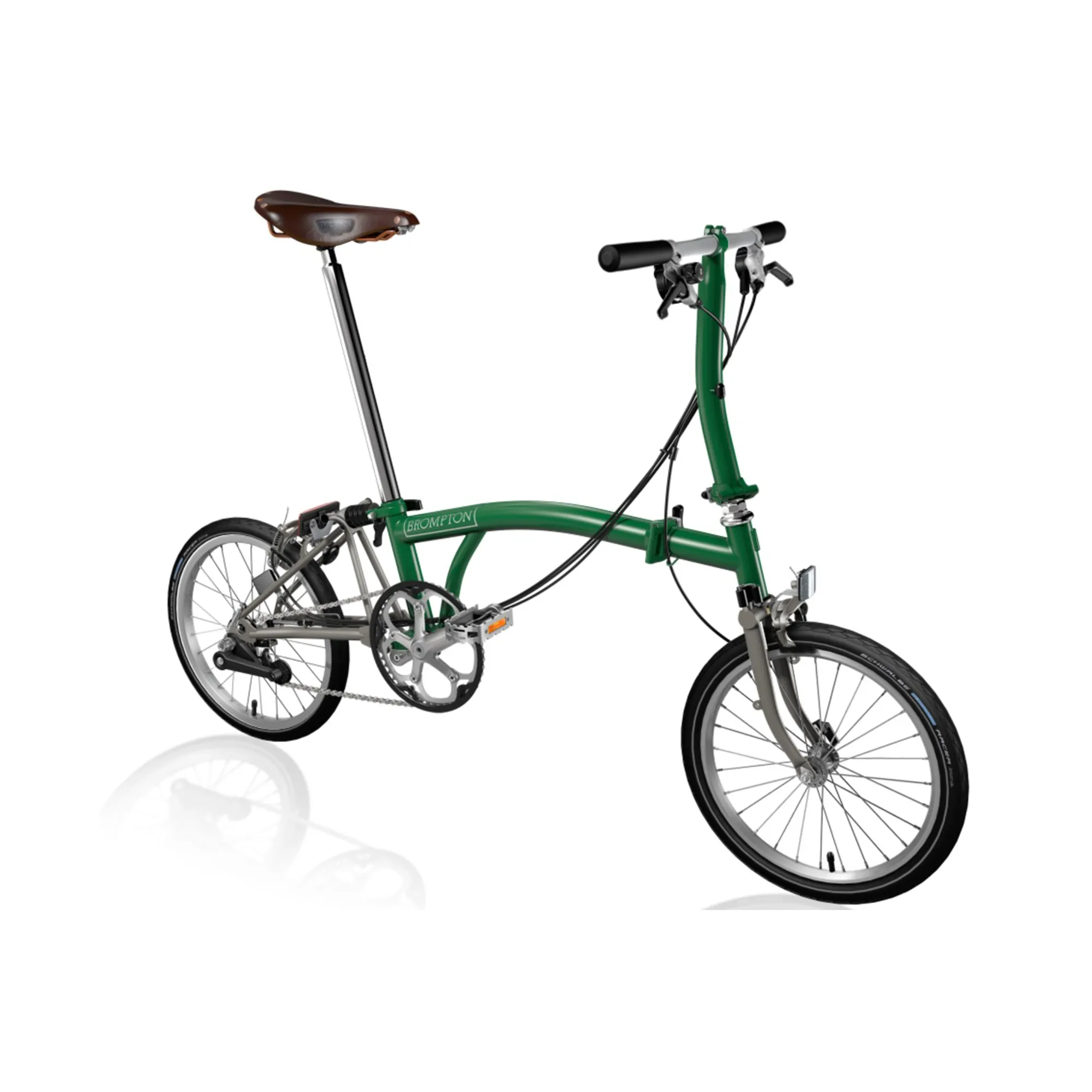 Brompton S6E Super Light Folding Bike 2021 Racing Green