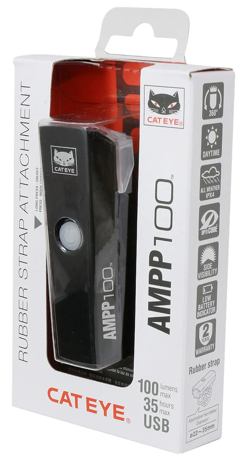 Cateye Ampp 100 Front Bike Light Black-5