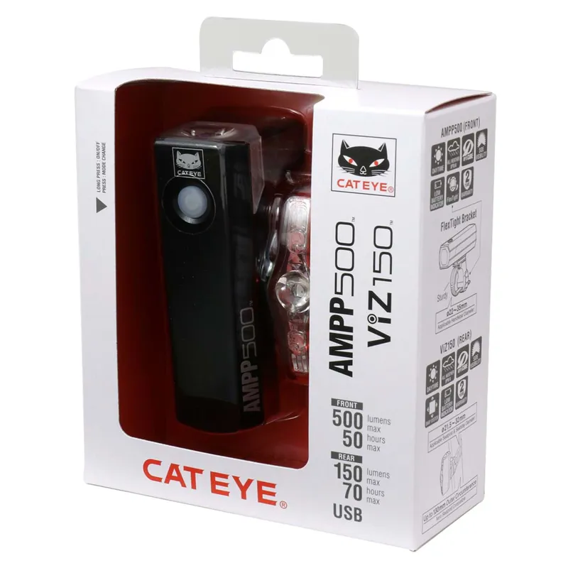 Cateye AMPP 500/Viz 150 Light Set Black-6