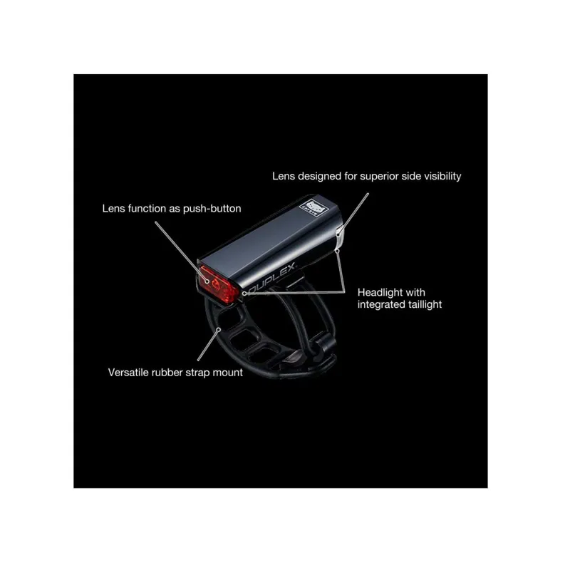 Cateye Duplex Front/Rear Helmet Light Black-12