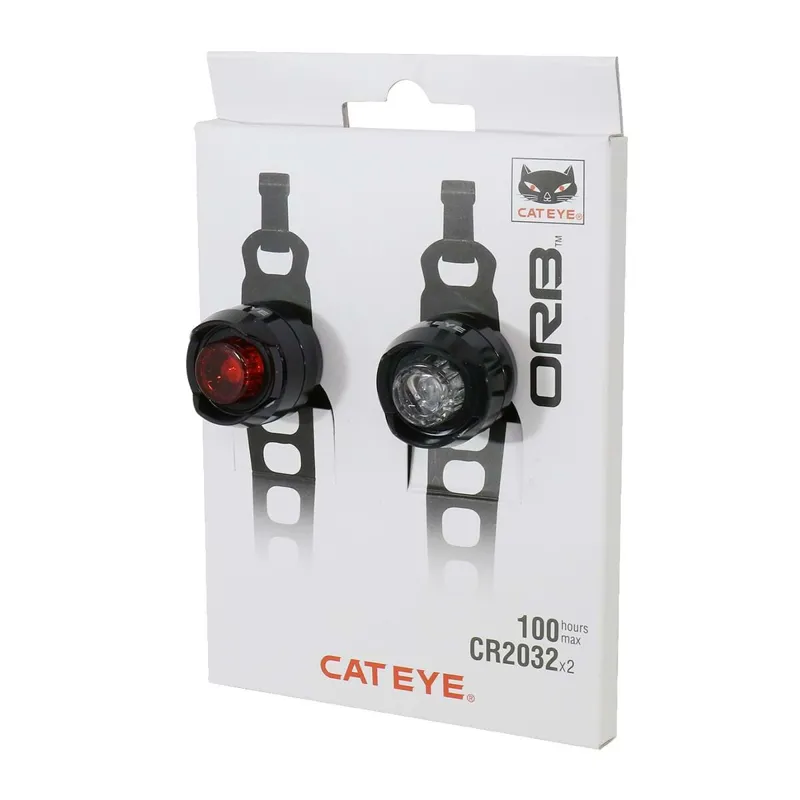 Cateye Orb Rechargeable Bike Light Set Black-8