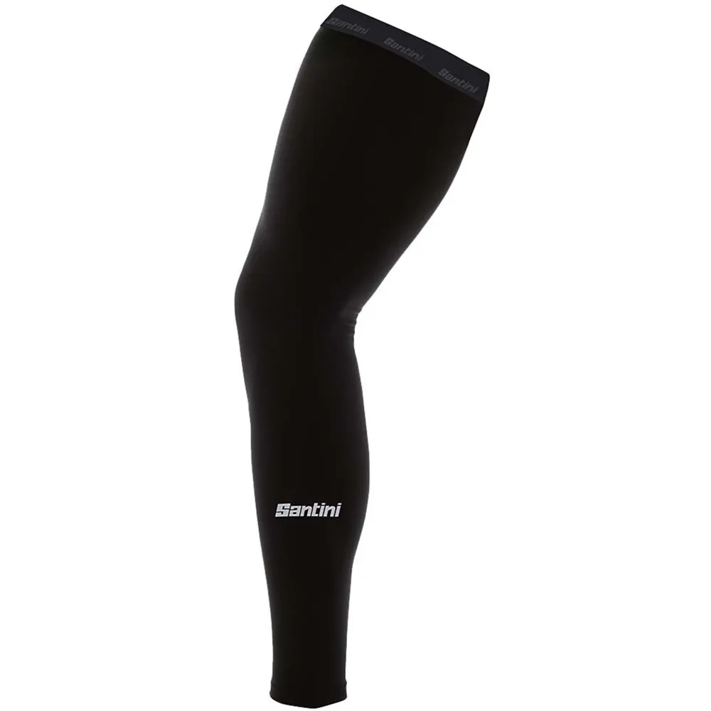 Image of Santini Totum Thermo Fleece Leg Warmers Black