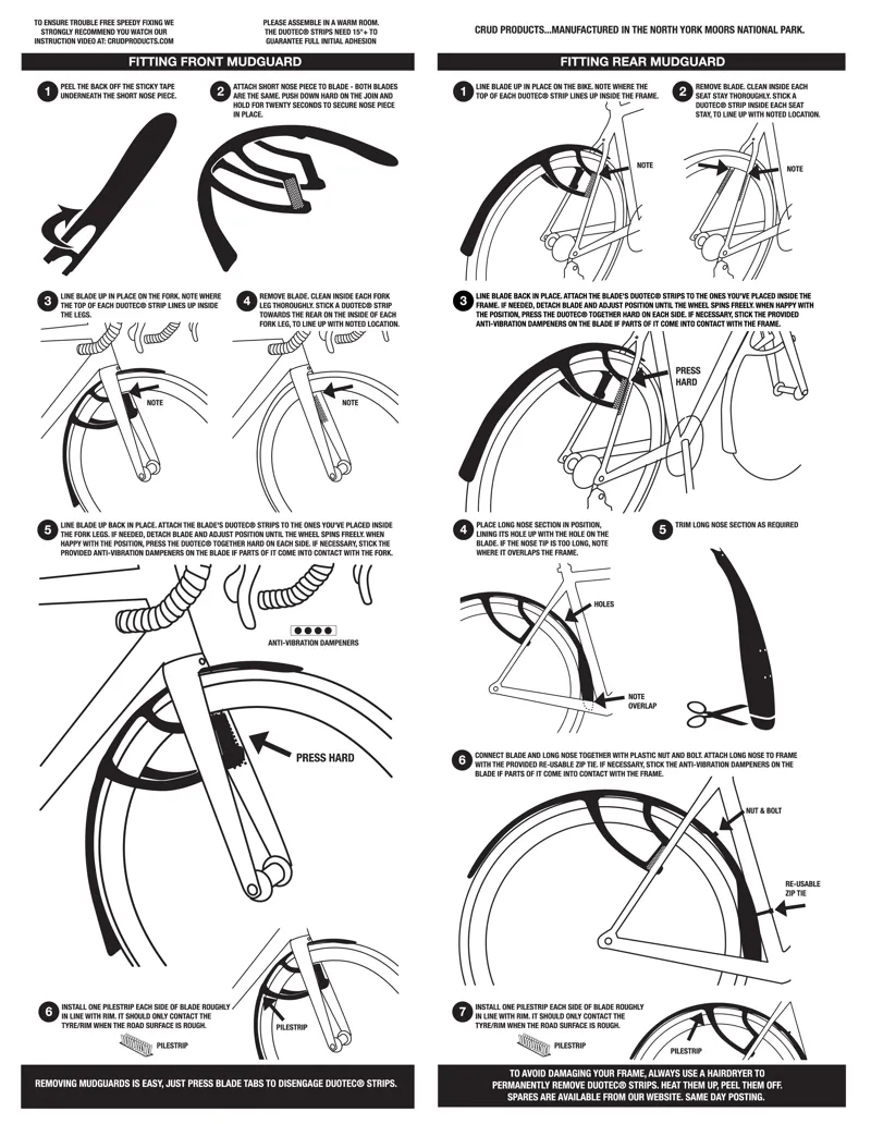 Crud Roadracer MK3 700c Mudguard Set Black-5