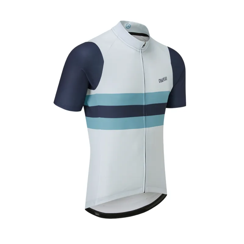 Chapeau Tempo Stripe Short Sleeve Jersey Sky/Deep Ocean-1