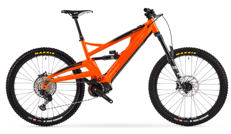 Orange Charger Pro 27.5 Electric Mountain Bike 2021 Matt Charcoal Grey