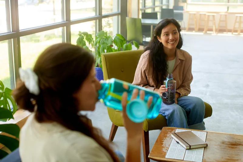 Nalgene Wide Mouth Sustain Tritan 50% Recycled 1L Bottle Cerulean-8