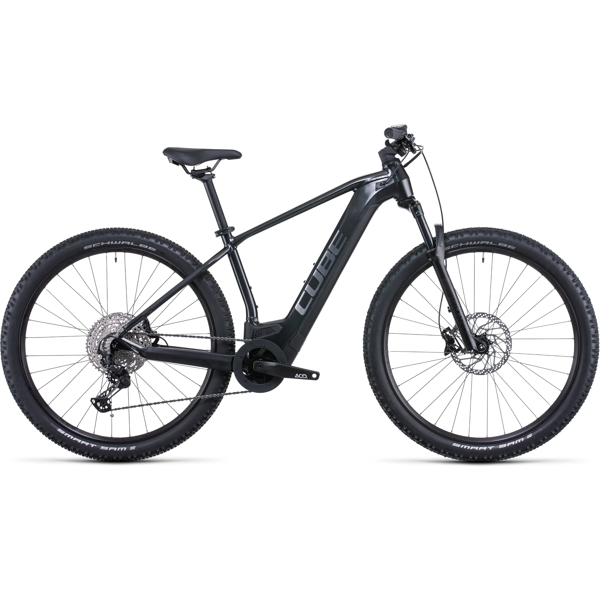 autonomie batterie vélo électrique VTT électrique semi-rigide Cube reaction hybrid one 625 grey´n´black easy entry