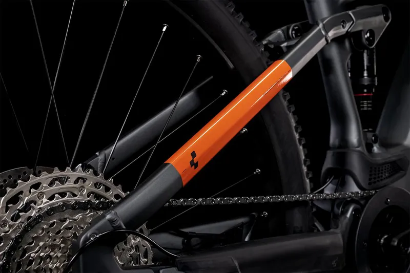 Cube Stereo Hybrid 120 Pro 625 Electric Mountain Bike 2022 Grey/Orange-4