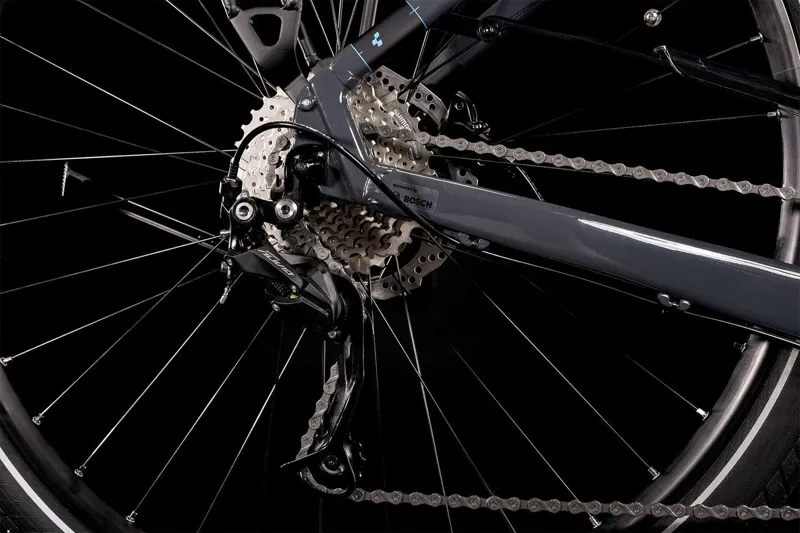 Cube Touring Hybrid One 500 TRP Electric Bike 2022 Grey/Blue-3