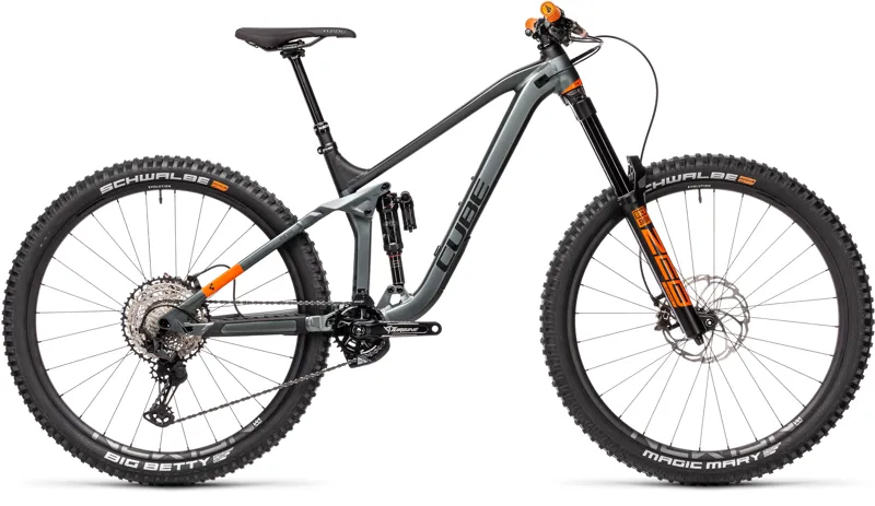 Cube Stereo 170 Team XT 12 spd 29 Mountain Bike 2021 Flash Grey/Orange