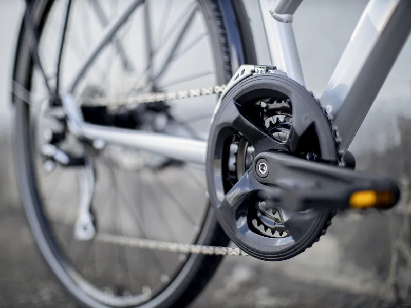 Trek Dual Sport 2 Equipped Staggered Hybrid Bike 2021 Quicksilver-3