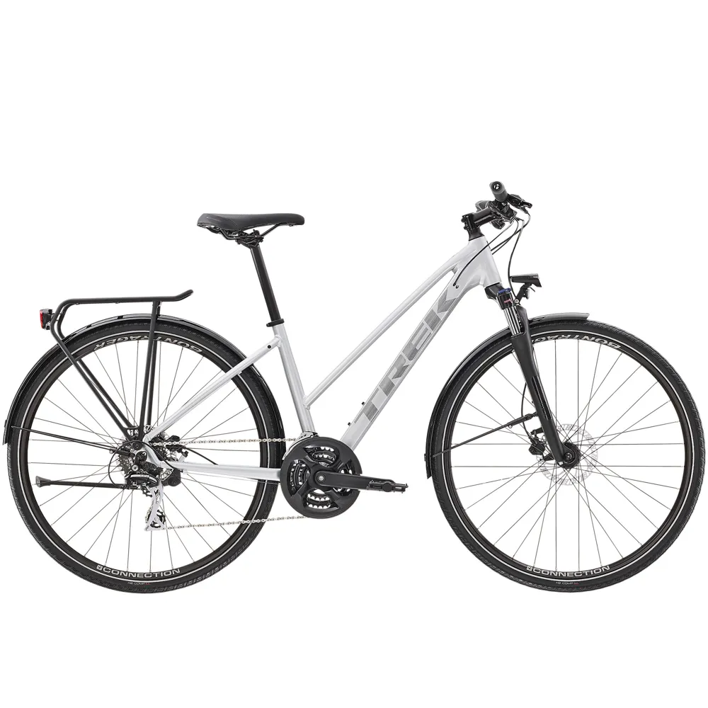 Image of Trek Dual Sport 2 Equipped Staggered Hybrid Bike 2021 Quicksilver
