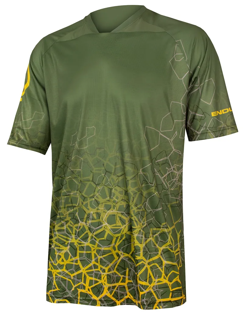 Endura SingleTrack Print SS Tech Tee LTD Olive Green