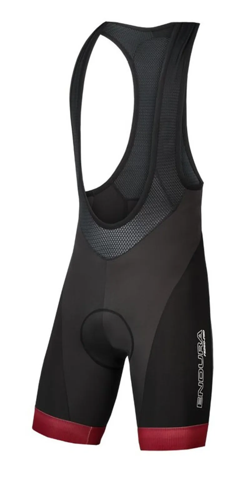 Endura FS260-Pro Bibshort with Pad Black/Rust Red