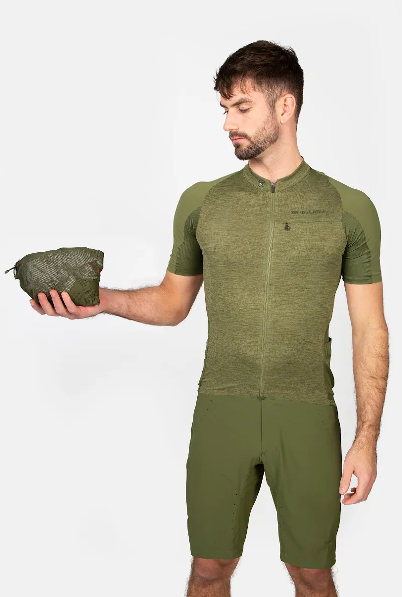 Endura GV500 ExoShell40DR WaterProof Road Jacket Olive Green-6