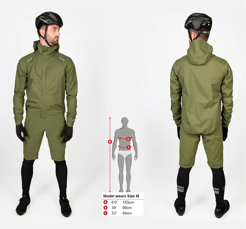 Endura GV500 ExoShell40DR WaterProof Road Jacket Olive Green-7