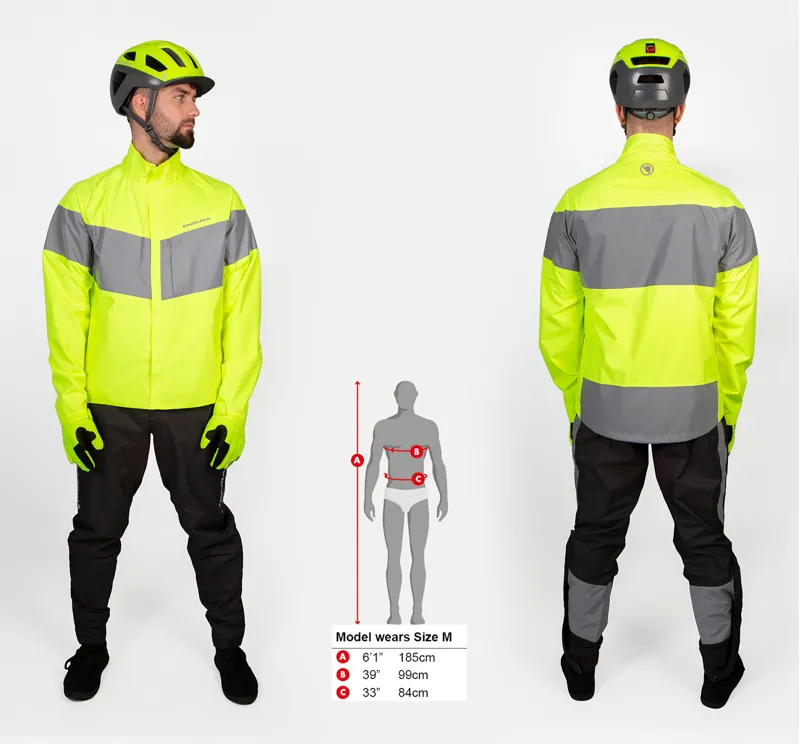 Endura Urban Luminite EN1150 Waterproof Jacket Hi-Vis Yellow-8