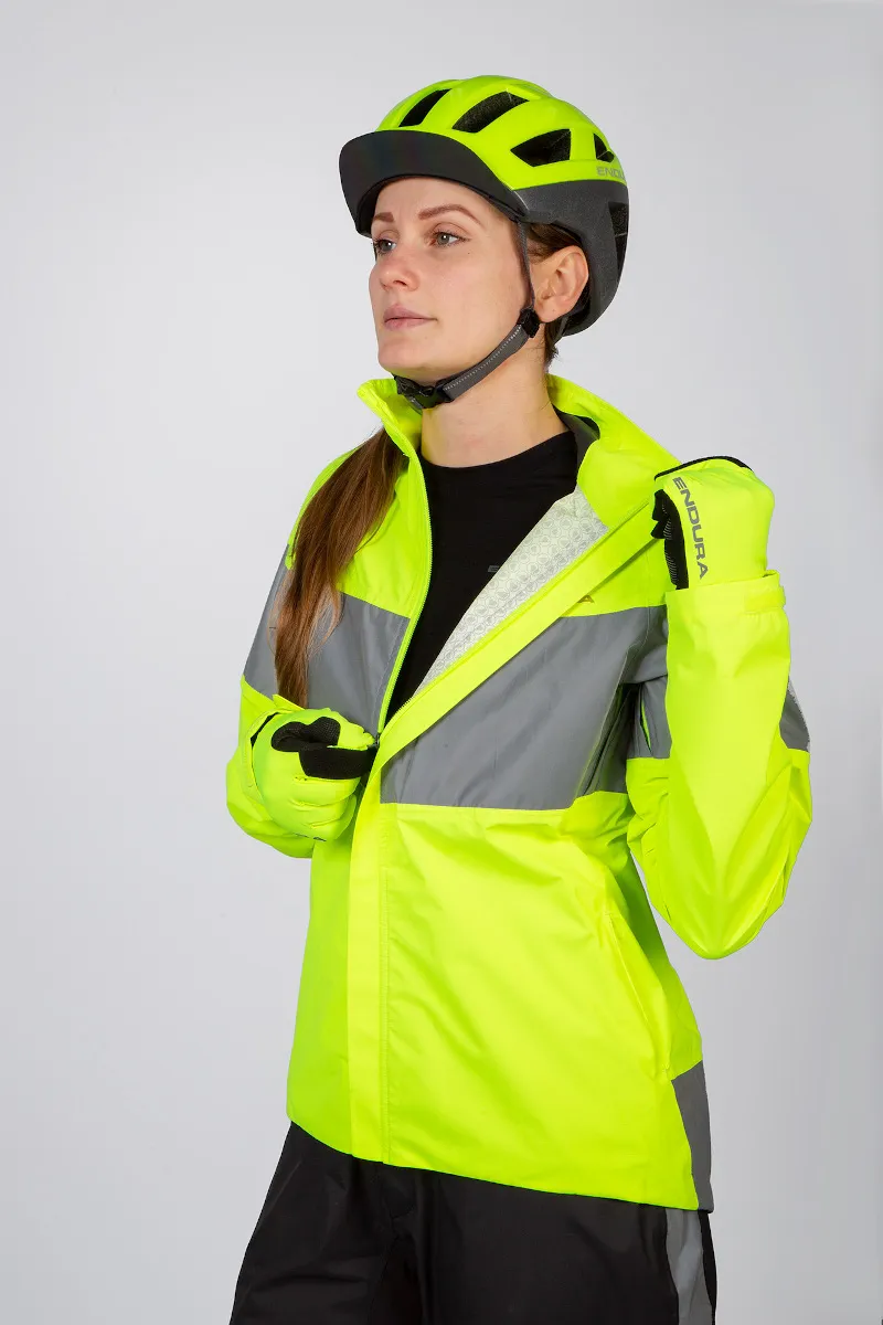 Endura Urban Luminite EN1150 Womens Waterproof Jacket Hi-Viz Yellow-4