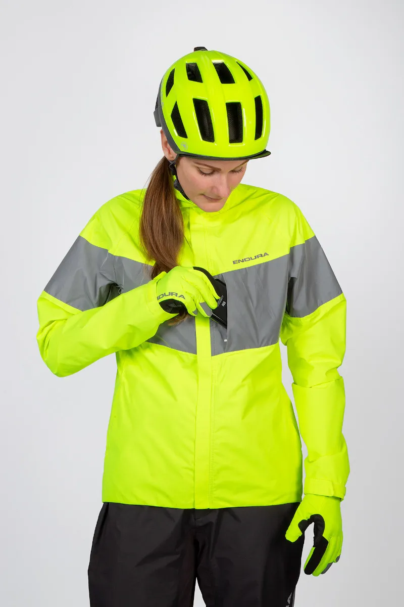 Endura Urban Luminite EN1150 Womens Waterproof Jacket Hi-Viz Yellow-3