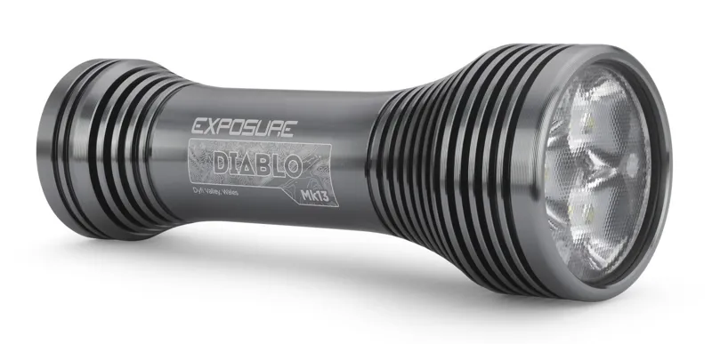 Exposure Diablo MK13 Front Light with Helmet/HB Mount Gunmetal Black
