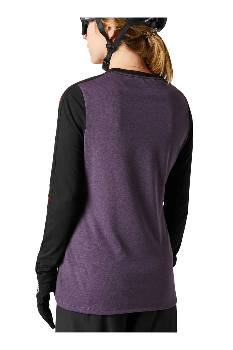 Fox Womens Ranger Drirelease Long Sleeve Jersey Black/Purple-1