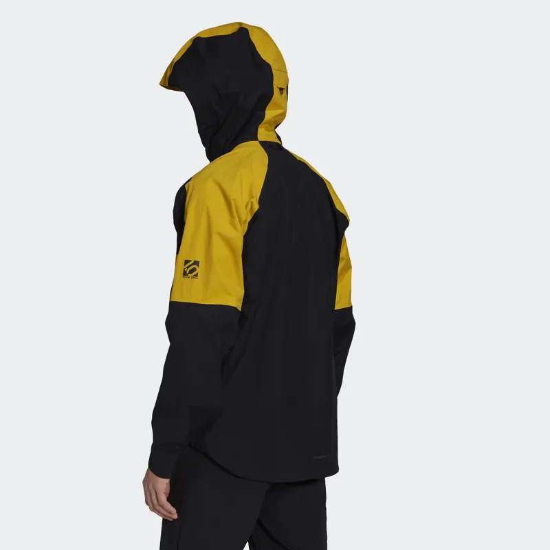 Five Ten Waterproof Rain Jacket Black/Hazy Yellow-3