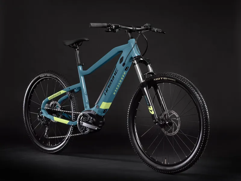HaiBike Hardseven 5 500wh Electric Mountain Bike 2022 Blue Canary-1