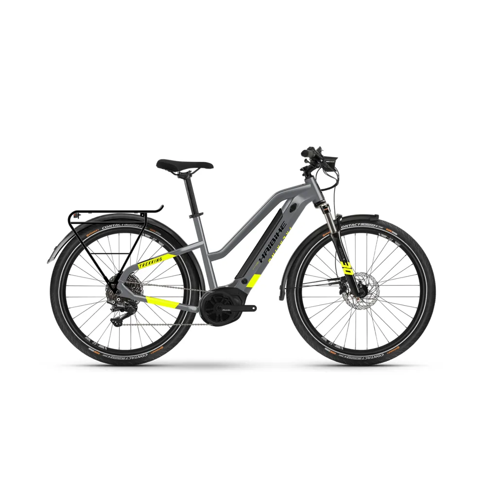 Image of Haibike Trekking 6 500wh Lower Stand Electric Bike 2022 Cool Grey