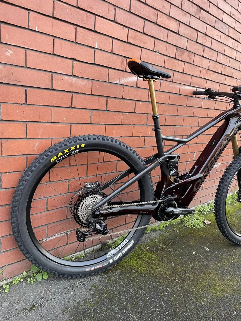 Ex Display Orbea Wild FS M-Team XL Electric Bike 2022 Red/Carbon-2